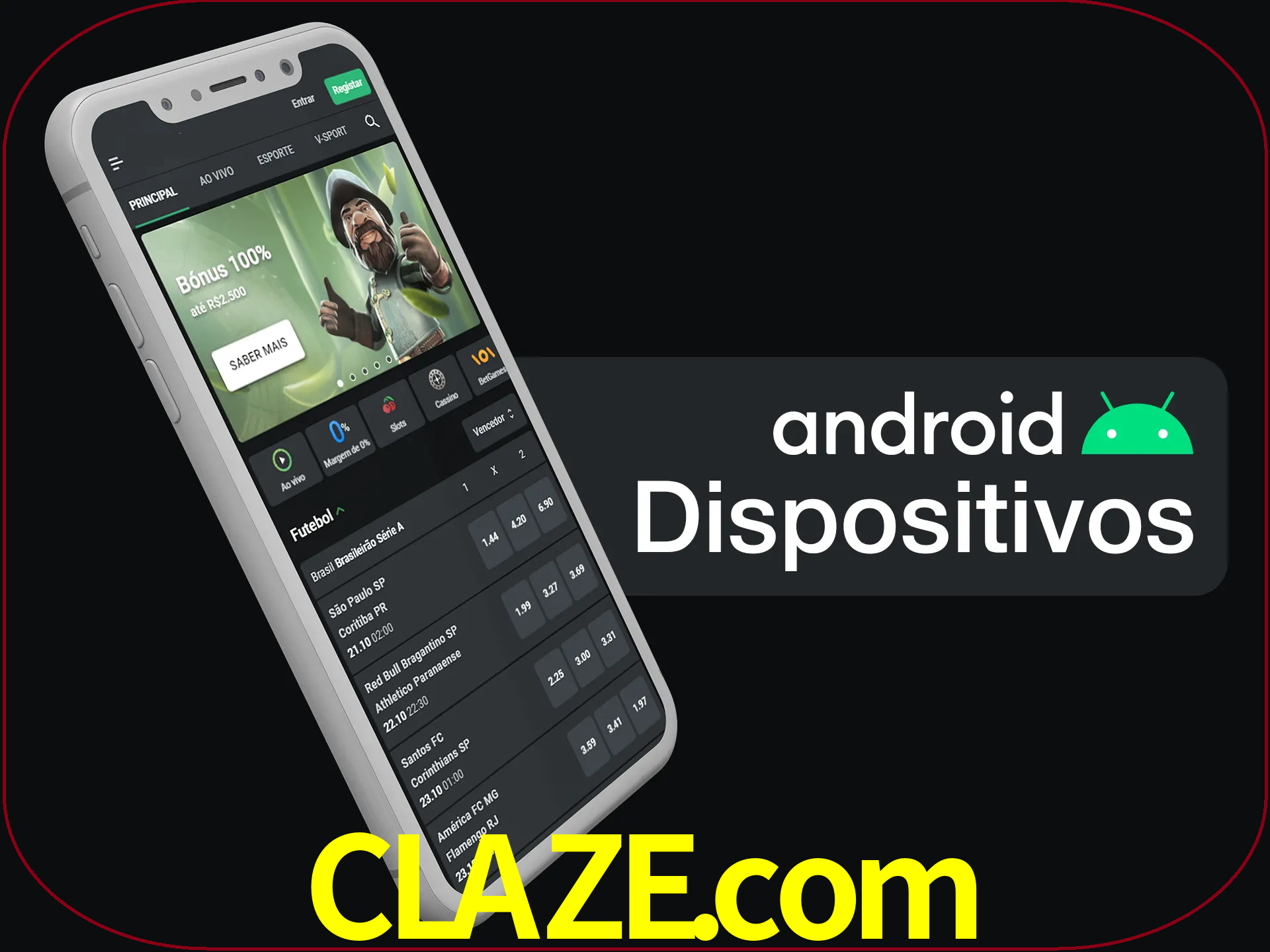 O aplicativo suporta a maioria de todos os dispositivos Android.
