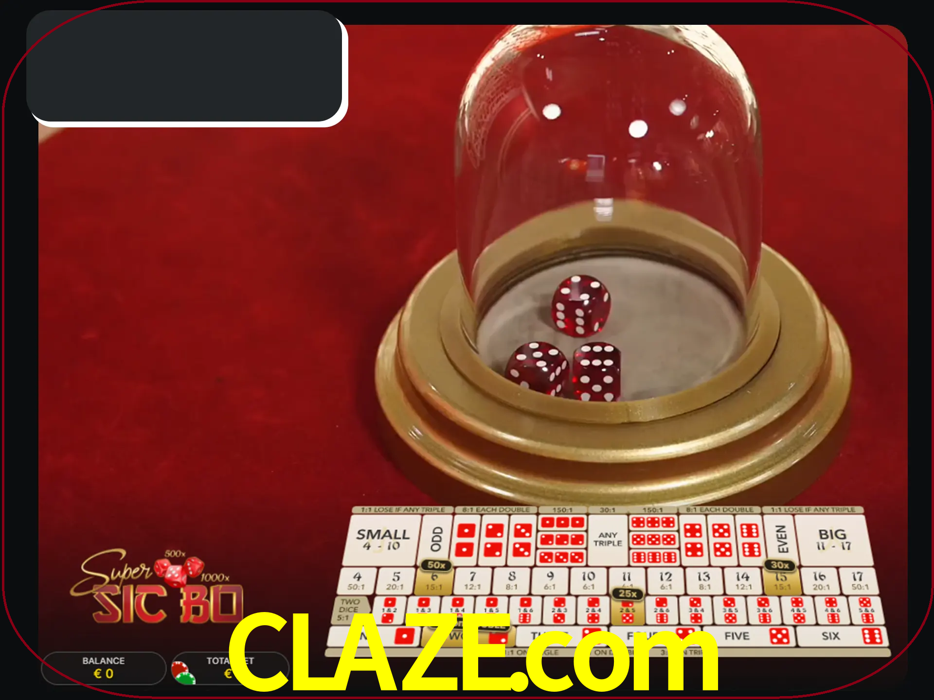 Deixe os dados ao seu lado nos jogos da Sic Bo.