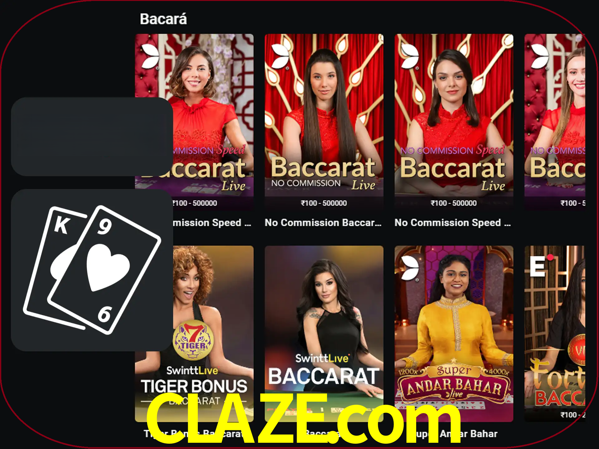 Ganhe muito dinheiro jogando jogos de bacará.