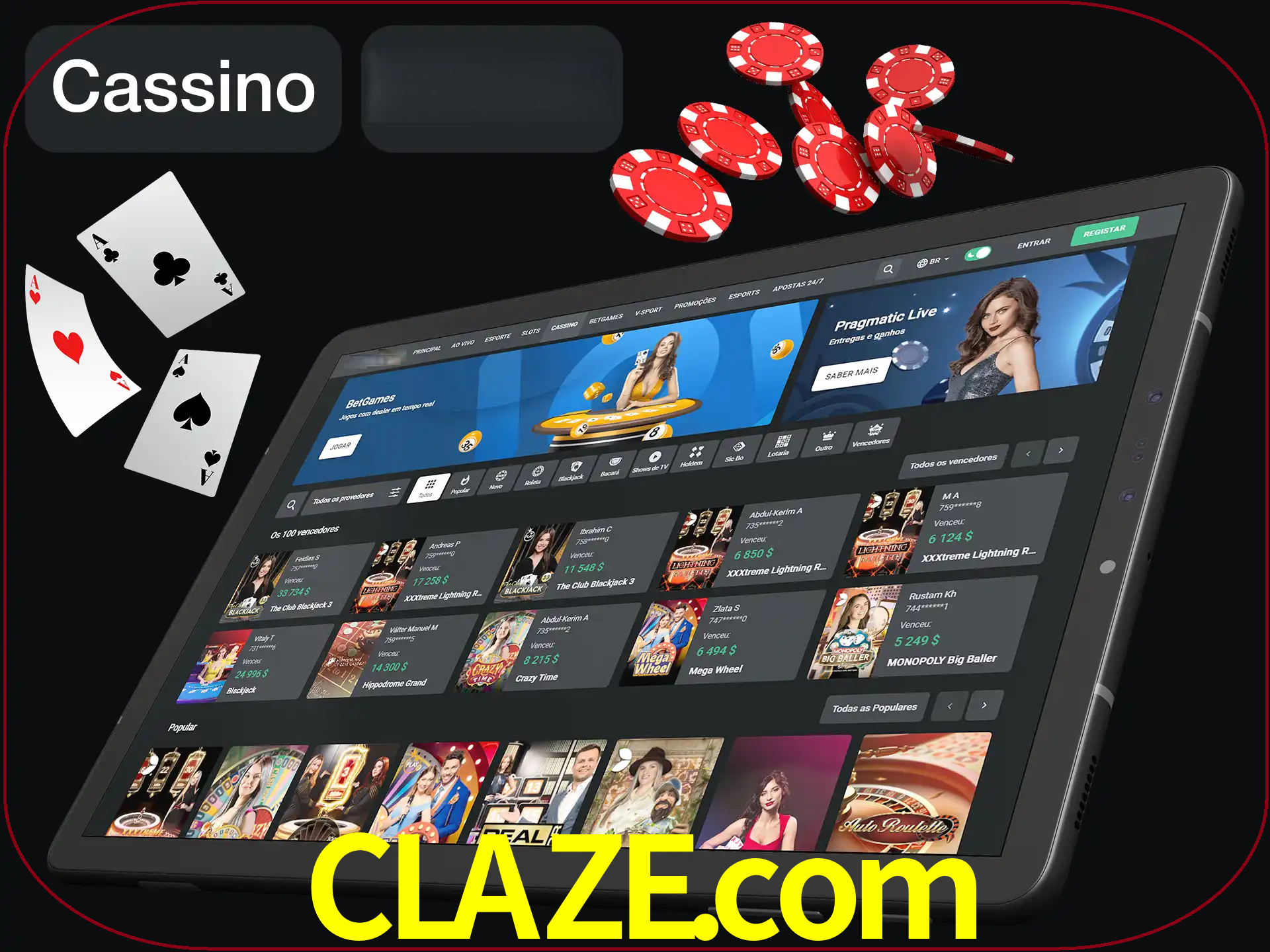 Jogue vários jogos de cassino em nosso cassino.
