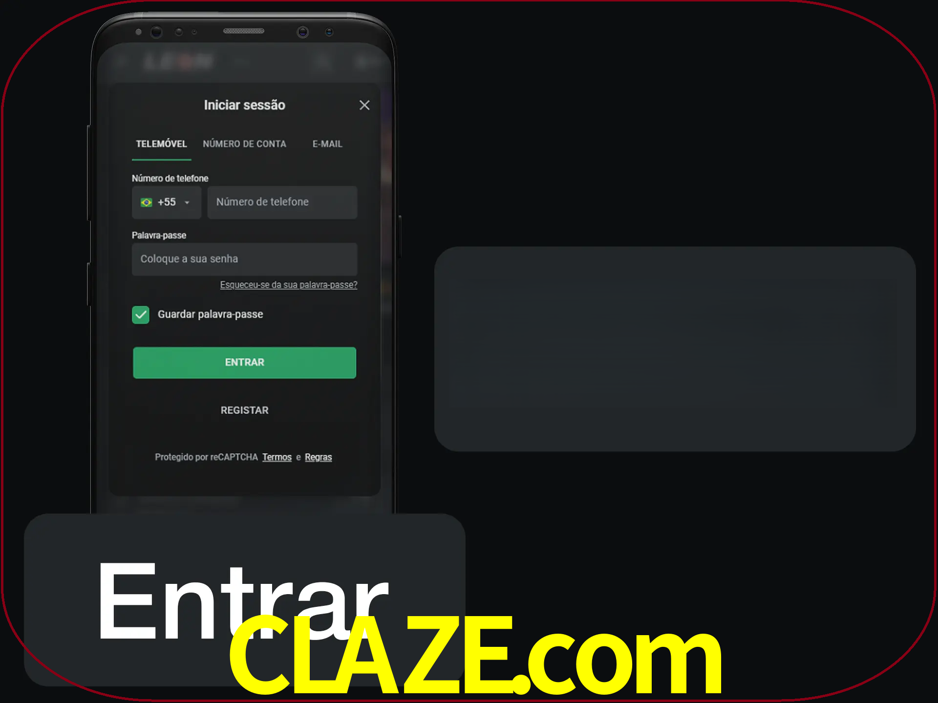 Faça o login para começar a apostar e jogar no cassino.