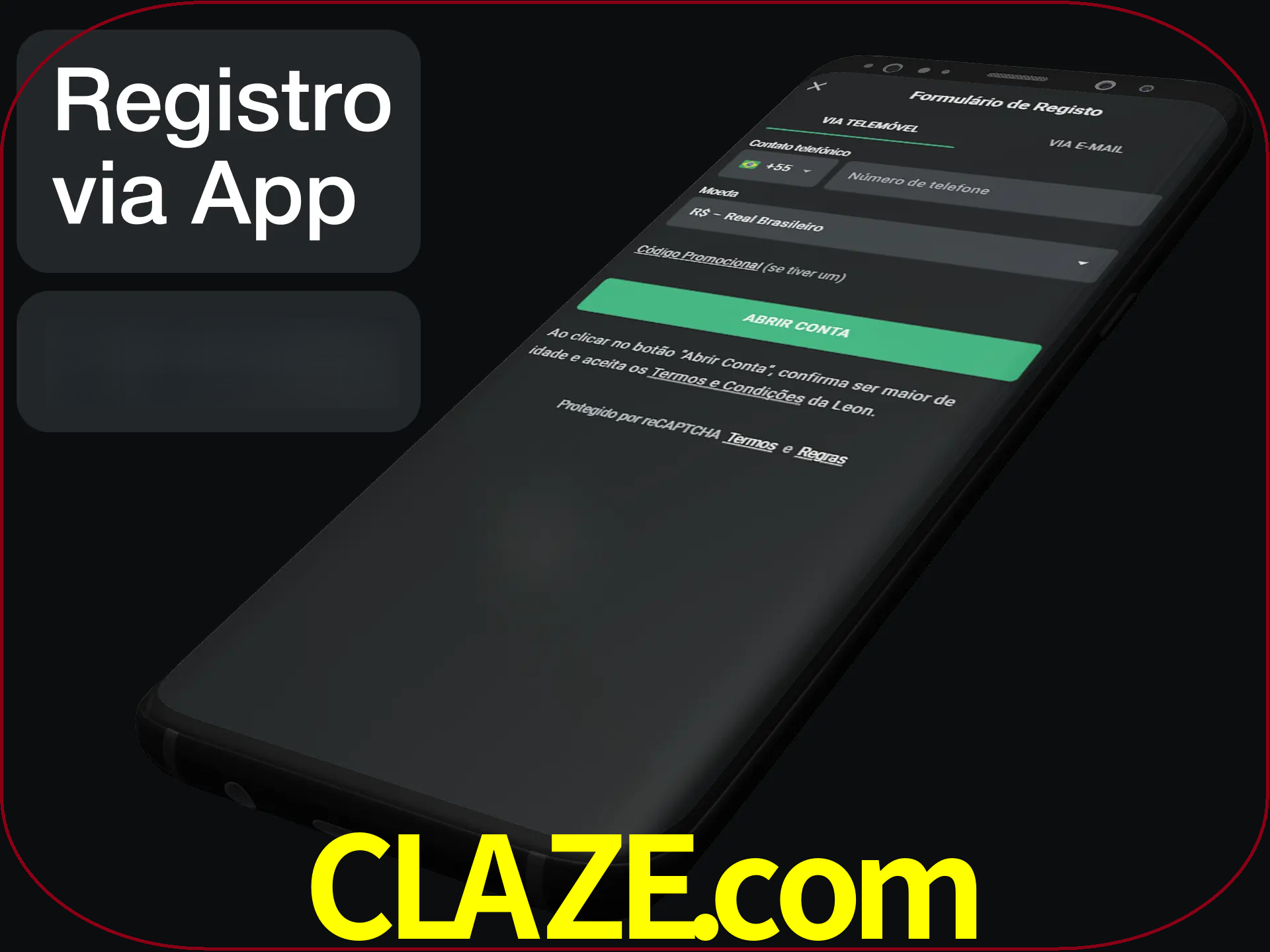 Registre-se quiclly em LeonBet usando o aplicativo.
