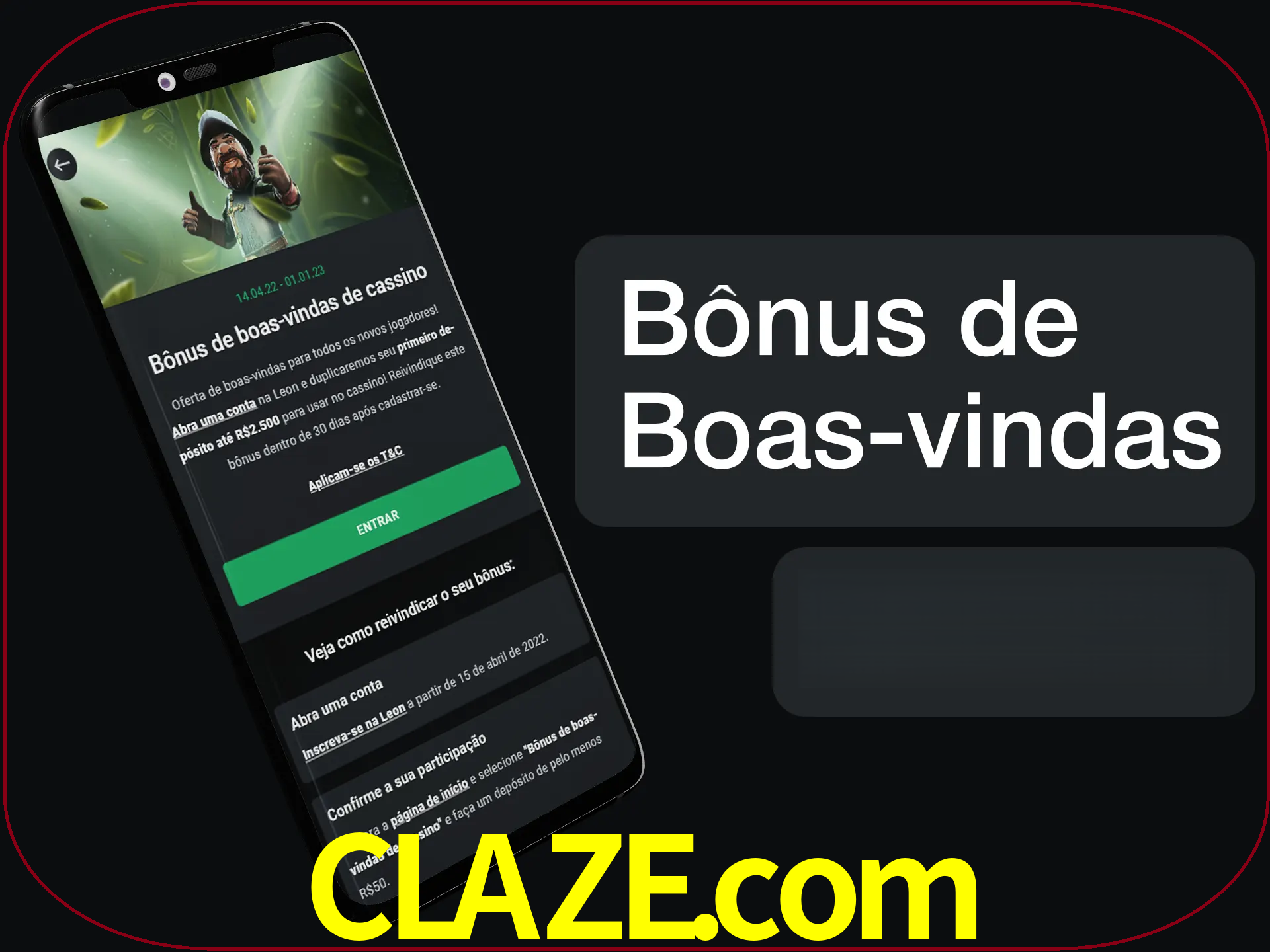 Não se esqueça de usar o bônus de boas-vindas.